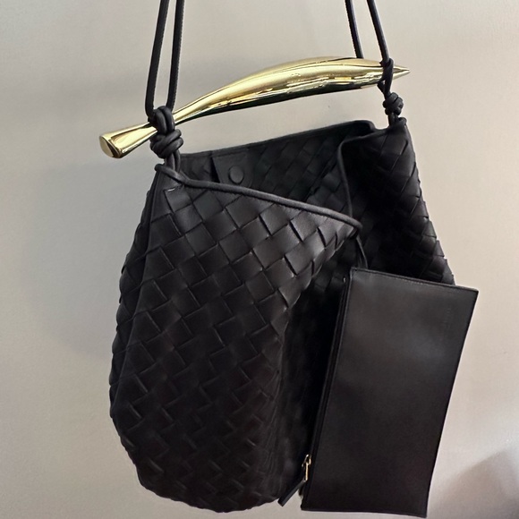 Bottega Veneta dark brown MEDIUM SARDINE LEATHER TOP HANDLE BAG - Picture 12 of 12